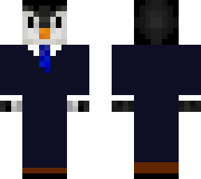 penguin in navy suit