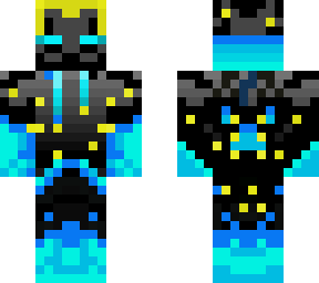 blue enderman with gold