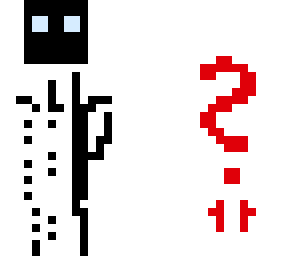 the black white red question skin