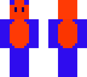 blue and red panda man