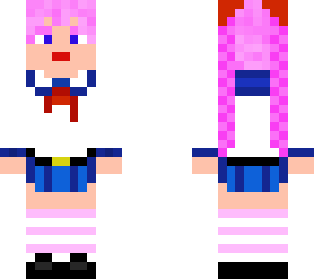 cute pink hair anime girl