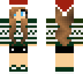green christmas jumper girl