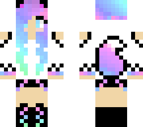 rainbow wolf girl edit