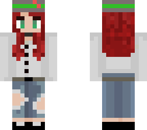 redhaired girl with hat