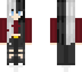 black and white half hair couple  girl