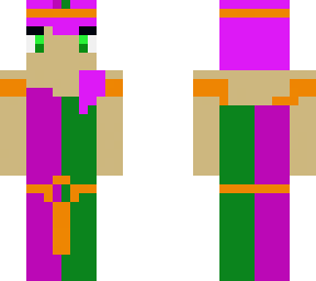 mal in a purple and green dress