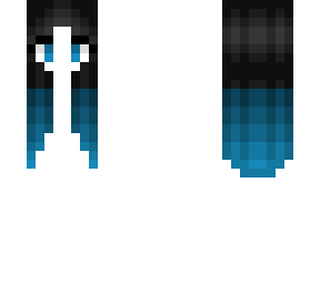 typical dye hair - black dyed blue - hb