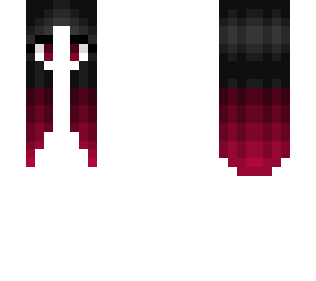 typical dye hair - black dyed deep red - hb