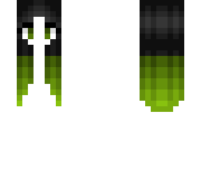 typical dye hair - black dyed seaweed green - hb