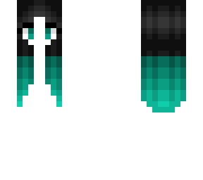 typical dye hair - black dyed turquoise - hb