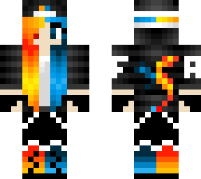 azul y naranja