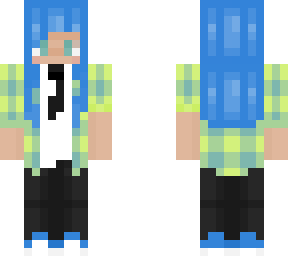 blue haired girl
