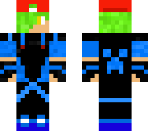 cool boy with green hair