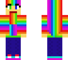 girl puking a rainbow!!!!!