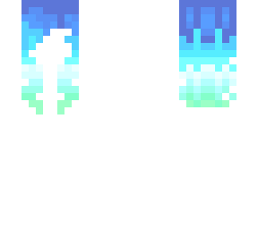 blue and green gradient hair