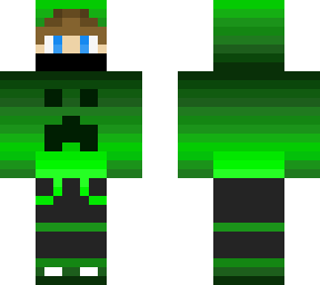 gradient creeper sweater with gradient gloves