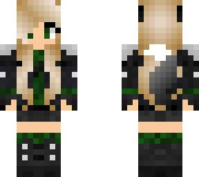 green wolf girl edit