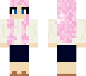 office worker, pink hair(edit)