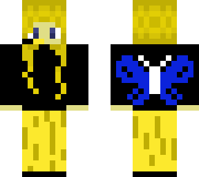 yellow gamer butterfly girl