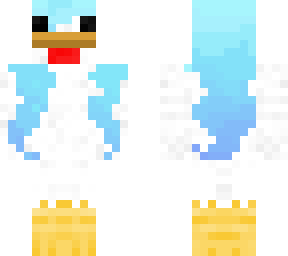 chicken with blue hair
