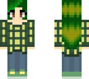 idk, girl in green and yellow flannel