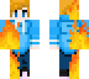 light blue hoodie on fire