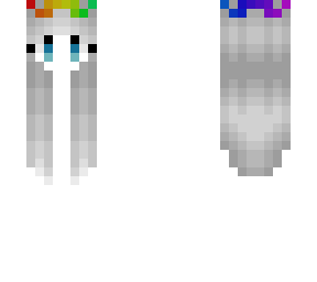 rainbow crown - silver white hair