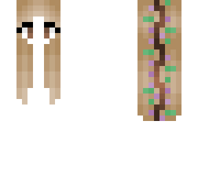 blossoming purple flowers - twig & leaves - dirty blonde