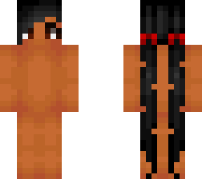 long black pigtails hair base