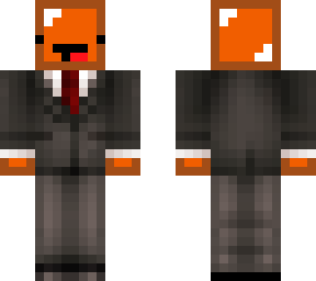 orange skeppy in a tuxedo