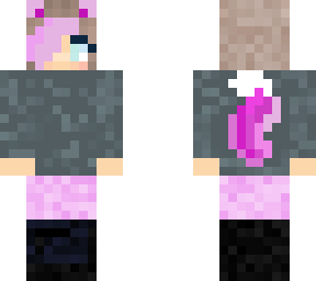 wolf girl pink/gray