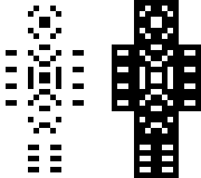 black and white