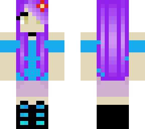 blue, purple, pink girl
