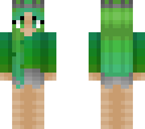 girl - go green - green fade hair- crown and shorts