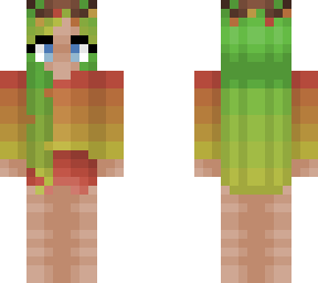 girl - mango outfit - shorts - long green fade yellow hair