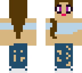 girl with brown hair and makeup