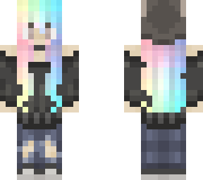 rainbow wolf girl