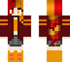 red x orange girl