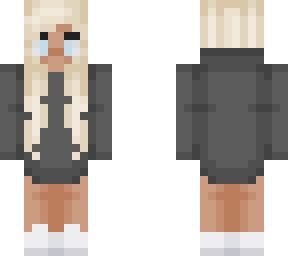 blonde hoodie girl