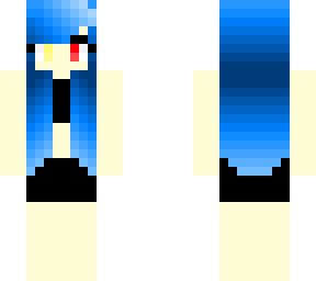 girl with blue hair *one eye red and one eye yellow*