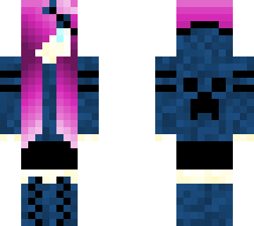 lyla the creeper girl (partial hood) *differentcoloronclothesandshadingonskin*