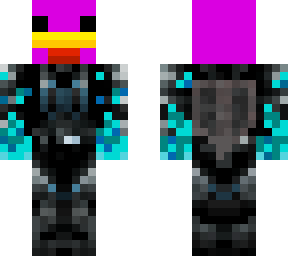 purple chicken space suit
