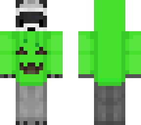 green hoodie raccoon (pumpkin face) (edit)