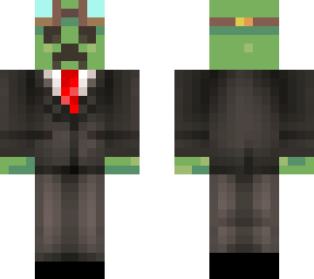 steampunk creeper in a suit