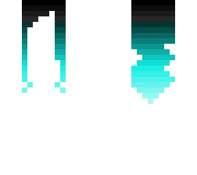 black to light blue  (hb)