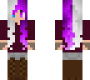 purple split haired girl