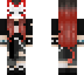 goth girl with mask