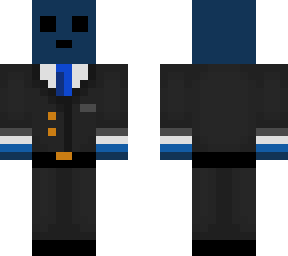 some blue guy in a suit