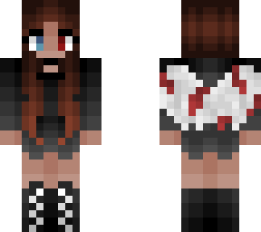 turning and hurt angel - bleeding wings - black outfit
