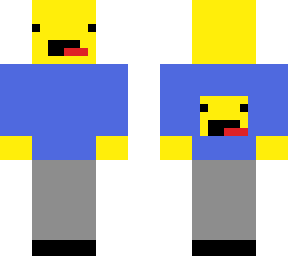 yellow derp with face on back